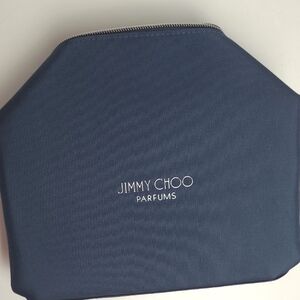 JIMMY CHOO PARFUMS TOILETRY POUCH RED BLUE NYLON NEW WITH TAGS